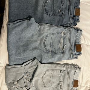Lot of 3 size 8 regular curvy AE jeans